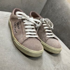 Saint Laurent suede sneakers